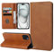 ZYIMOU Handyhülle für iPhone 15 Hülle mit Schutzfolie, Leder Schutzhülle Standfunktion Kartenfach Wallet Klapphülle iPhone 15 Flip Case Cover, Braun