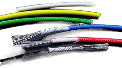 Câble de protection 5 mètres 300 ° C câble en cuivre souple résistant aux hautes températures ligne d'élément thermique fibre de verre tressé fil de silicone for sol chaud isolé fil de terre ( Color :