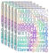 6 Sheets Customized Name Letter Stickers, Waterproof Stick on Sticky Vinyl Alphabet Letter Stickers Compatible with Hydroflask Water Bottles & Yeti Mugs Laptops & Stanley Accessories (Laser Silver)