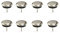 Lot de 8 toboggans, patins en métal et plastique, avec clou, protection hygiénique et fluide pour meubles, facile à monter (Ø 18 mm)