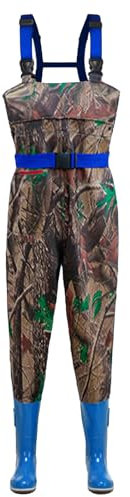 Naturepanda Wathose Damen,Anglerhose Wasserdicht mit Stiefel,Jagd Wathosen,Fischerhose,FischTeich Anglerhose,Atmungsaktive,mit Verstellbarer Schultergurt,für Angeln,Outdoor-Aktivitäten