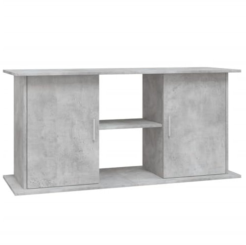 Gecheer Aquariumständer, Aquarium Unterschrank, Aquarium Tisch mit Stauraum, Unterschrank Aquarium, Betongrau 121x41x58 cm Holzwerkstoff