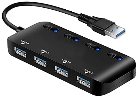 Tiiiopkvvv USB3.1 Konzentrator HD + USB Verteiler 3-in-1 Mehrzweck-Power Recorder