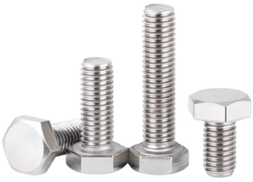 ORTAVA 25 Stück Sechskantschrauben M8 x 12 mm, Edelstahl A2 V2A Schrauben Bolzen mit Sechskantkopf DIN933 / ISO4017, Schrauben Außensechskant für Automobile, Maschinen, Metallbau