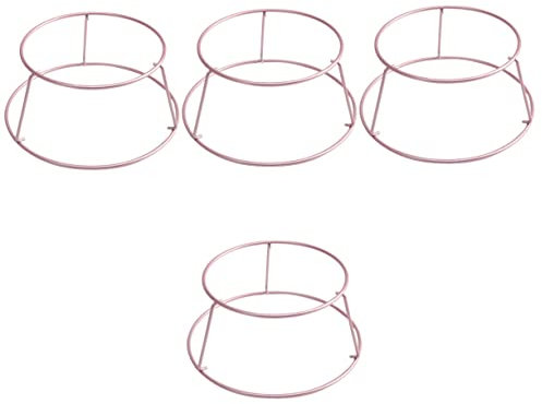 Cabilock 4pcs Cake Cooling Rack Round Cooling Rack Cake Rack Round Household Cooling Rack Chiffon Cooling Rack Wire Cake Baking Cooling Racks Round Cake Stand Baking Supply Alloy Rose Gold