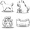 Juego de 4 cortadores de galletas para perro, cortador de galletas de hueso de perro, juego de cortadores de galletas en forma de hueso, cortadores de galletas de acero inoxidable para perros,