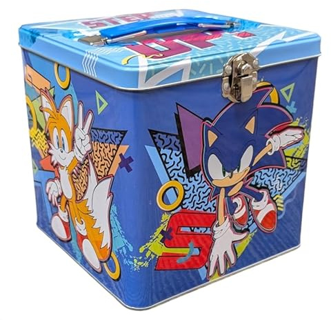 The Tin Box Company XL Storage Tin with Handle, Sonic