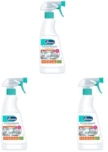 Dr. Beckmann Küchenreiniger Hygiene & Fett | Hygienische Reinigung & kraftvolle Fettentfernung für die Küche | Reinigt lebensmittelsauber | 500 ml (Packung mit 3)