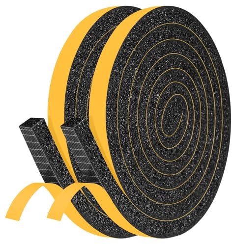 YIMIKI Foam Tape 12mm, AC Window Seal, Open Cell Door Insulation Strip