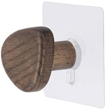 Tendance - Kleiderhaken aus Holz in Form eines kieselsteins - braun