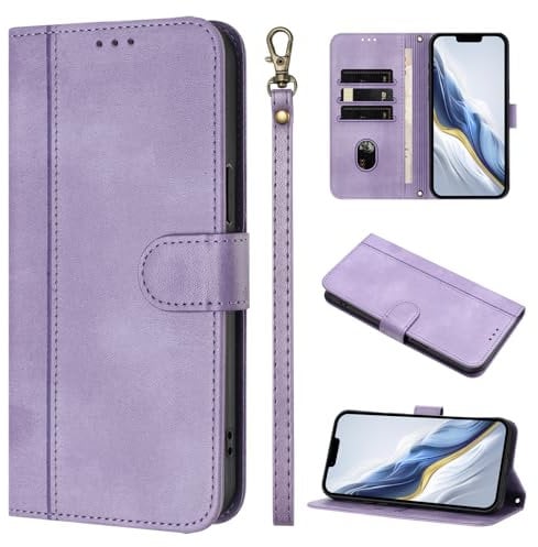 Ymyhyuxi Leather Flip Cases for Nokia G22 Case Business Cover Card Wallet Phone Bag Covers (Purple)