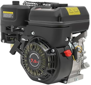 Motor de gasolina de 4 tiempos de 7,5 CV 3600 rpm 212 cm³ refrigerado por aire de un solo cilindro, funcionamiento silencioso y económico, motor de gasolina para cortacésped, bomba de agua, kart