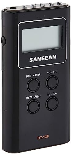 Sangean DT-120, Radio Portátil LCD, Negro