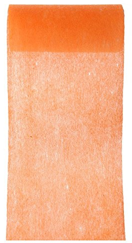 Weddix Servietten-/Tischband 'Vlies', orange, 10 m - Elegantes Tischband in Orange aus Kunstfaser-Vlies zur Dekoration