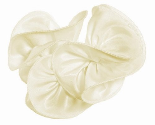 Taufkerzen Kerzen Tropfenfaenger aus Satin (Creme), Kommunionskerzen
