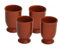 MamboCat 4er Tonbecher I Vollglasiert I 175 ml I Mediterran I Unikat Handarbeit I Met-Pott I Ton Mug Tumbler I Antike/Vintage I Mittelalter I Wikinger