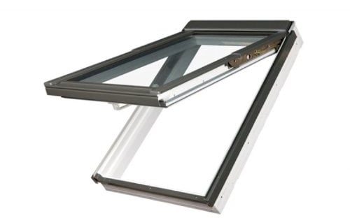 55 x 118 - Kunststoff FAKRO PPP-V U3 preSelect®- Klapp-Schwingfenster mit EDR für Dachziegel