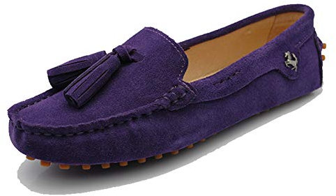 MINITOO Mocassini Donna Viola Scamosciata Nappa Scarpe da Guida YB9605 EU 40