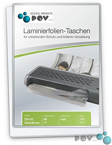 POV® Laminierfolien A3 (303 x 426 mm), 2 x 60 mic, matt, Verpackungseinheit: 100 Stück