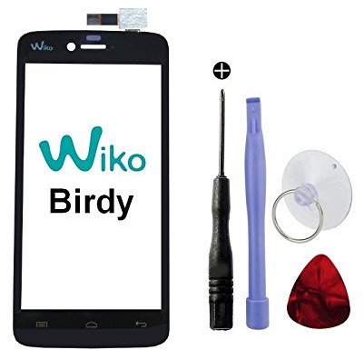 Original Touchscreen mit Logo für Wiko Birdy + doppelseitiges Klebeband 3M und Werkzeug (ohne LCD-Display)