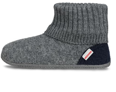 Giesswein Kramsach, Unisex Kids’ Hi-Top Slippers, Grey (Schiefer), 7 UK (24 EU)