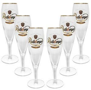 Radeberger Pilsener Bierpokal Glas Gläser-Set - 6x Pilstulpen 0,2l geeicht
