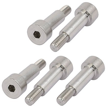 sourcingmap Bullone a spalla esagonale in acciaio inossidabile 304 8 mm diametro della spalla 20 mm lunghezza della spalla M6 filettatura 5 pezzi