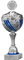 Henecka Pokal Serie Daydream, Silber-blau, mit Wunschgravur und auswählbarem Sport-Emblem, Größe 35,8 cm