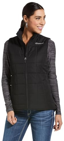 ARIAT womens Wms Crius Ins Black Vest, Black, Medium US