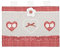 Copriforno Morbido Shabby Chic Cuori Passanti Tessuto Chiusura Copri Forno Cucina mod.COPRIFORNO SHABBY CHIC (D)