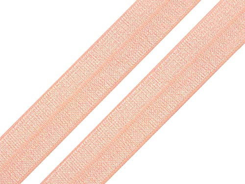 maDDma 1m Falzgummi 20mm Faltgummi elastisches Einfassband Schrägband Saumband Farbwahl, Farbe:zartrosa