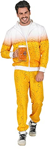 MIMIKRY Bier Druck Trainingsanzug für Damen und Herren JGA Kostüm Karneval Trash Party Bad Taste