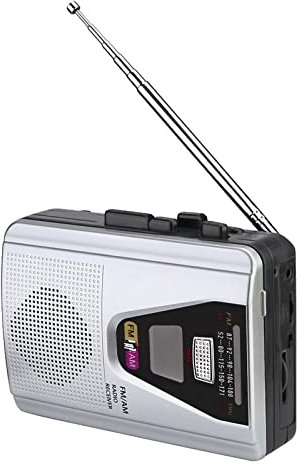 ZXNQ Lecteurs de Bande - Lecteur de Cassette Portable Walkman - enregistreur Radio FM/AM - Alimentation USB ou 2 Piles AA