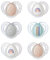 Tommee Tippee Night Schnuller, Symmetrische Kiefergerechte Form, BPA-freies Silikon, Im Dunkeln Leuchtender Griff, 18-36M, 6er-Set