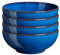 Denby - Imperial Blue Cereal Bowls Set of 4 - Dishwasher Microwave Safe Crockery 820ml 17cm - Royal Blue Ceramic Stoneware Tableware - Chip & Crack Resistant Coupe Soup Bowls