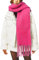 OUNIYA Grande écharpe à carreaux colorés surdimensionnés épais et doux en laine cachemire pour l'hiver chaud pour femme, rose vif, Large