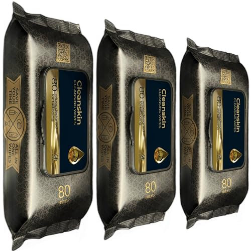 CleanSkin Cleansing Green Soap Wipes pour le tatouage : une solution tout-en-un pour guérir et nettoyer les tatouages, savon pour tatouage | Sans alcool et sans parfum | 80 lingettes (Pack de 3)