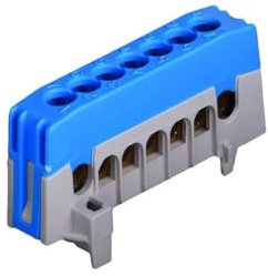 Protec.class Nullleiterklemme, 7x16 mm², 7-polig, Schraubanschluss, Nylon, Blau