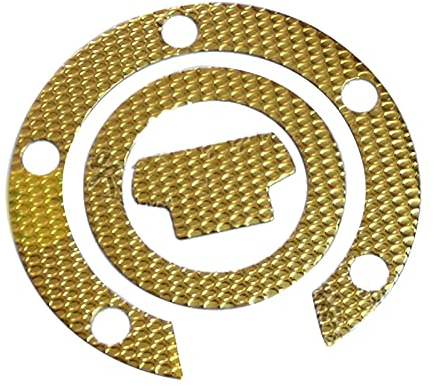 KIZQYN Motorrad-Aufkleber, Emblem, Tankpad, Tankdeckel, Schutzabdeckung Für Yamaha YZF R1 YZF R6 FJR1300 FZ1S FZ8 FZ6S FZ6N XJ6 FZ6R rutschfeste Aufkleber (Color : Gold)
