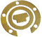 KIZQYN Motorrad-Aufkleber, Emblem, Tankpad, Tankdeckel, Schutzabdeckung Für Yamaha YZF R1 YZF R6 FJR1300 FZ1S FZ8 FZ6S FZ6N XJ6 FZ6R rutschfeste Aufkleber (Color : Gold)