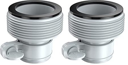 2 Stück Poolschlauchadapter für Pumpen und Salzwassersystem, Premium-Poolschlauchverbinder B-Set, kompatibel mit Intex und Bestway Pools, Pool-Ablasspumpen-Adapter für 3,8 cm bis 3,2 cm Anschlüsse