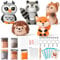 WATINC 25Pcs Woodland Animal Needle Felting Starter Kit DIY Nadelarbeit Handwerk Filz Werkzeuge Filz Nadeln Schaum Matte Igel Eichhörnchen Waschbär Noh Puppe Wolle Party Zubehör für Anfänger Kinder