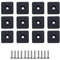 20 Pcs Non-Slip Rubber Feet,Rubber Furniture Pads,23mm Square Shape Furniture Pads with Screws,Rubber Non Slip Non Skid Furniture Feet for Garden Furniture Chairs,Wood Floor Protector Pads(Black)