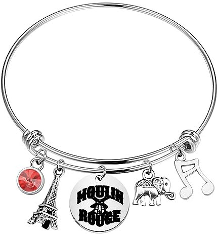 Moulin Rouge Musikalisches Charm-Armband Broadway Musikgeschenk Moulin Rouge Fans Geschenk Eröffnung Nacht Geschenk, Edelstahl