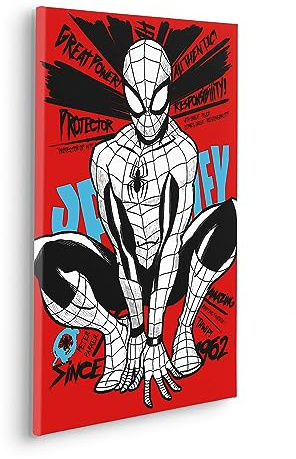 Komar Komar Keilrahmenbild - Spider-Man Protector of NYC - Größe 40 x 60 cm - Kinderzimmerbild, Wandbild, Kinderzimmer