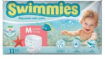 Swimmies Pannolini costume per mare e piscina tg. M 9/15 KG da 11 PZ