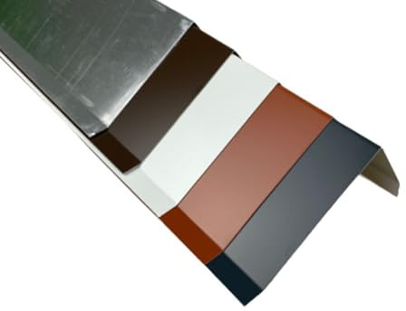 2 m Ortblech Ortgangblech Ortgang Flachdach Dachrand Dachrandblech Dach Zuschnitt 35 cm Innenwinkel 90° (10,5 cm x 21,5 cm) (Alu anthrazit RAL 7016 0,8 mm)