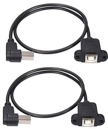 TsoLay 2X USB 2.0 B Mâle à USB B Prise Imprimante sur Panneau Câble D'Extension 50 cm