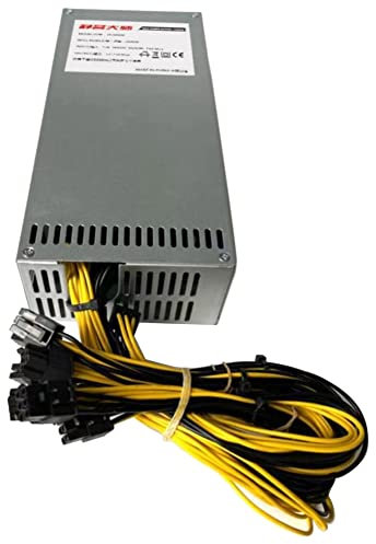 Aflytep 2000W PC Server Alimentation pour Minage de ATX 2000W PSU 6 Broches Cable Alimentation Miner Outils