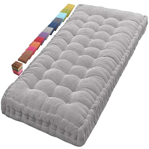 8-10cm Dickes Bankauflage Bankkissen, Sitzkissen Bank Sitzauflage Innen Outdoor, Gute Qualität Waschbare Gartenbank Auflage, Rechteck Sitzkissen Groß Für Stuhl Boden Bürostuhl(8F,110x30cm/43.31x11.81i